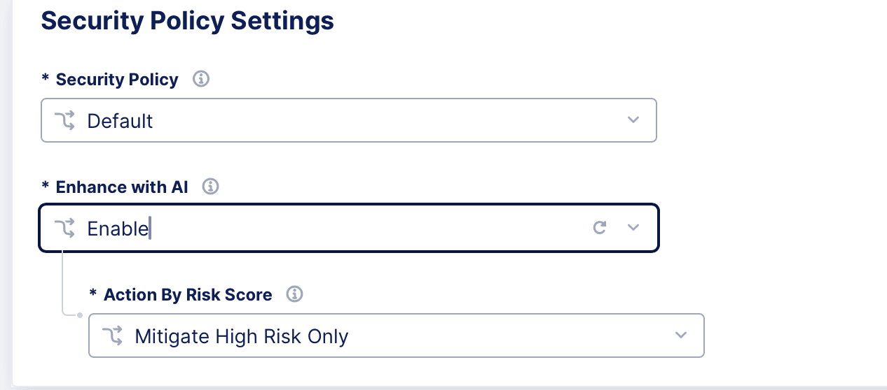 Figure: Default Secure Policy Settings