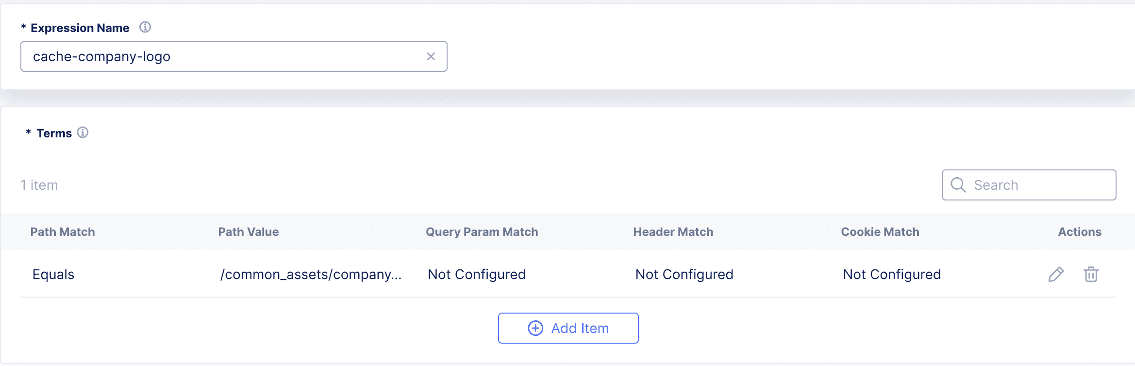 Figure: CDN Cache Rule