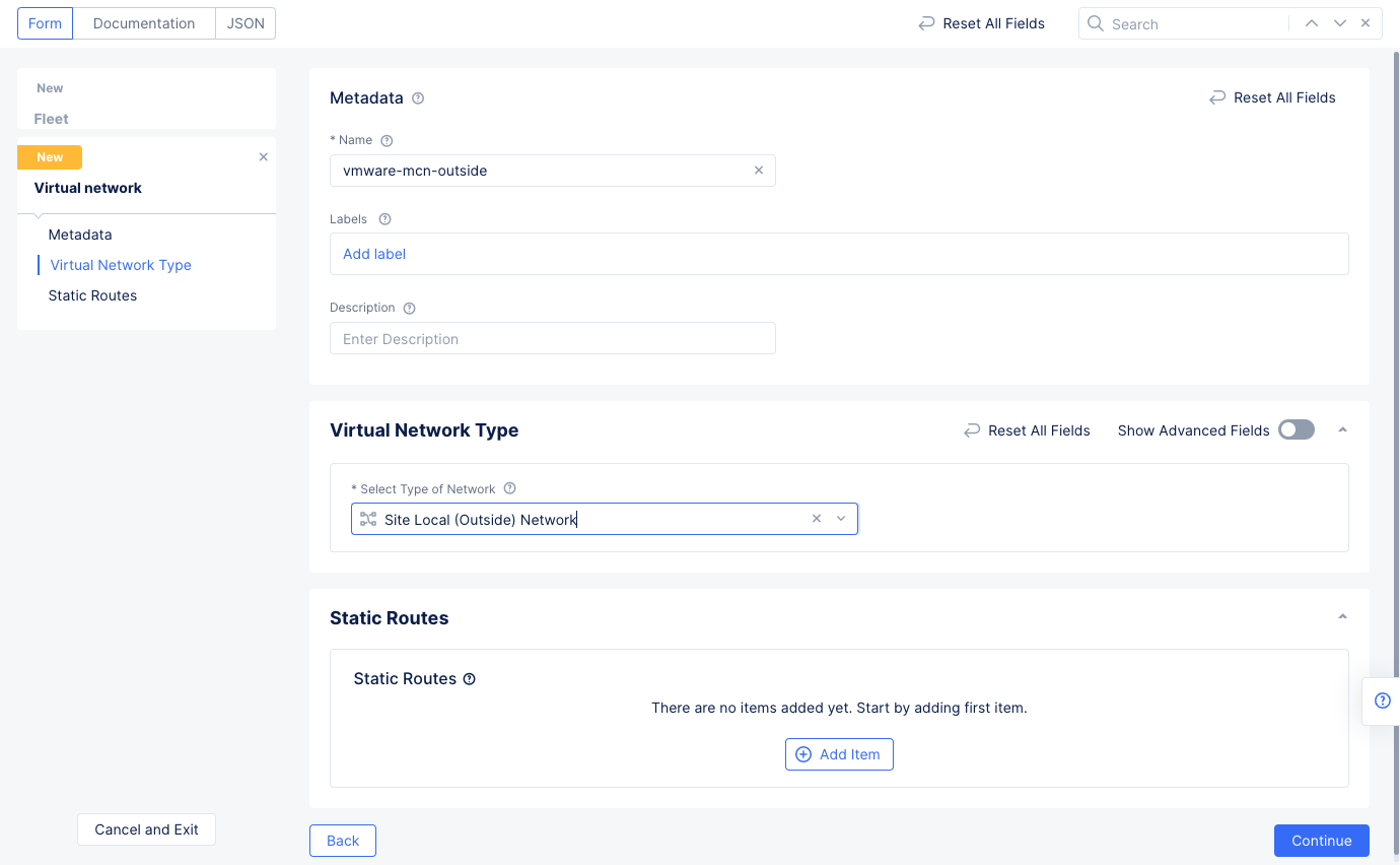 Figure: Outside Virtual Network