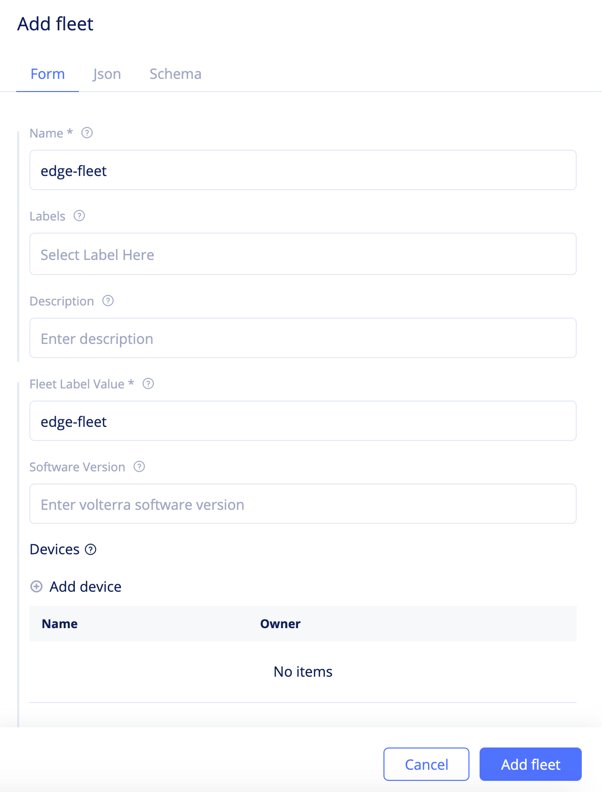 Figure: Fleet Basic Configuration