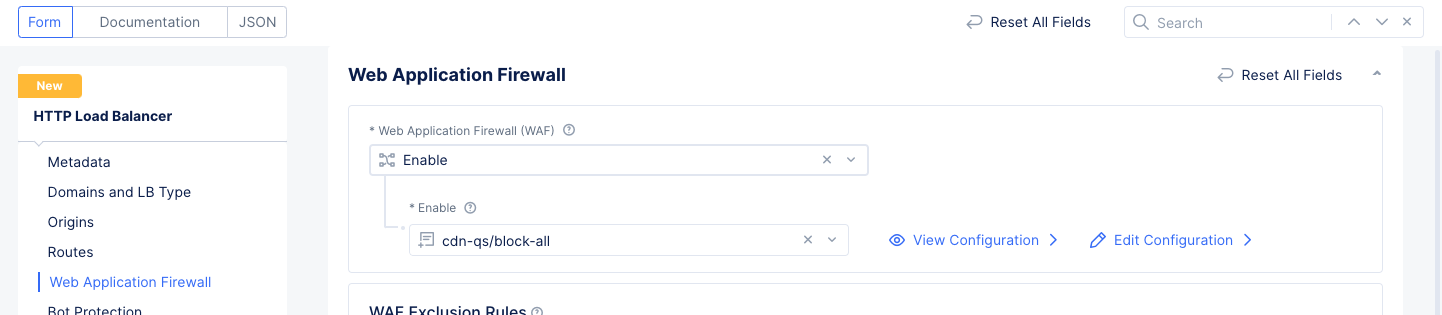 Figure: Load Balancer WAF