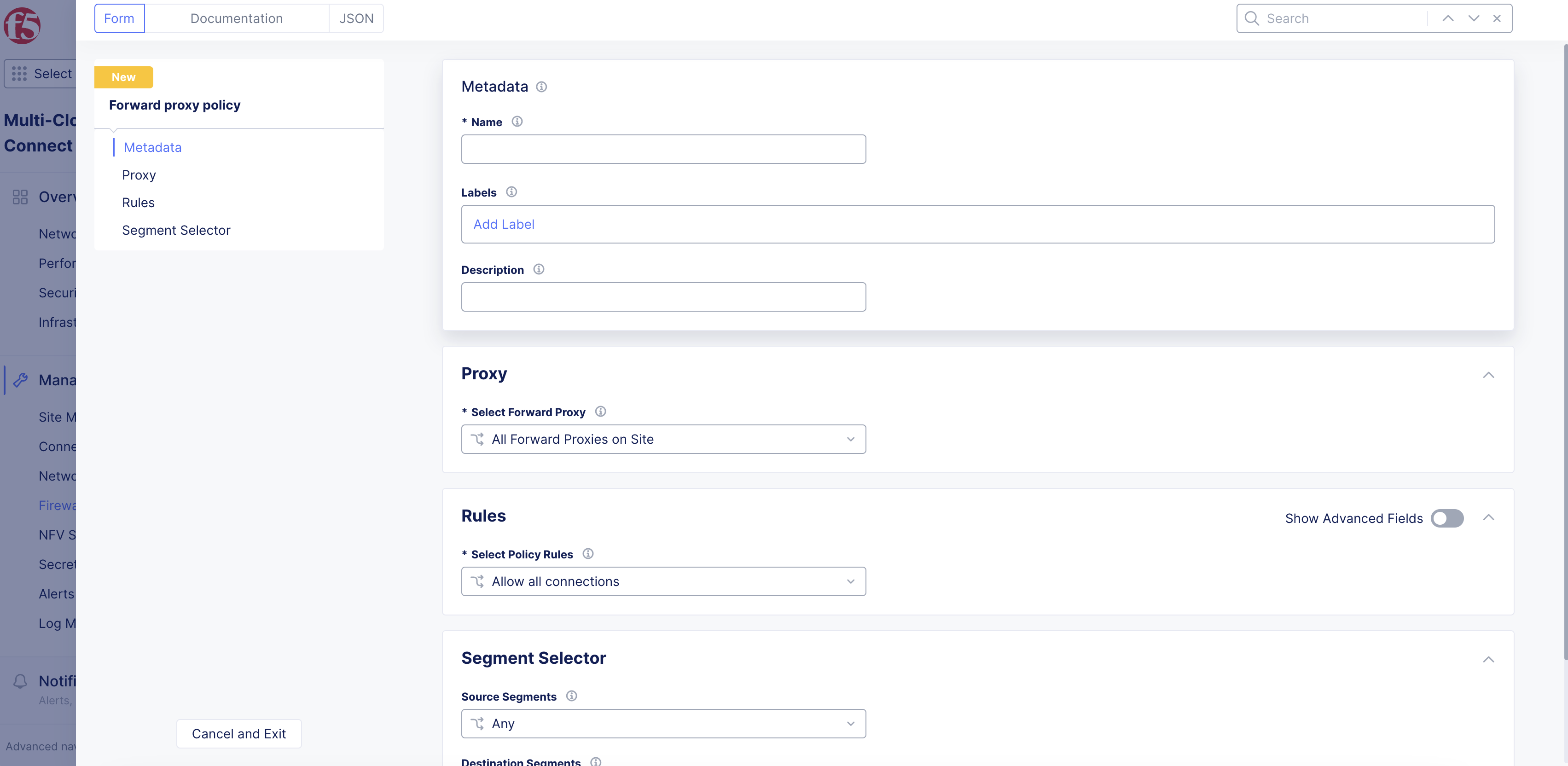 Figure: Create Policy