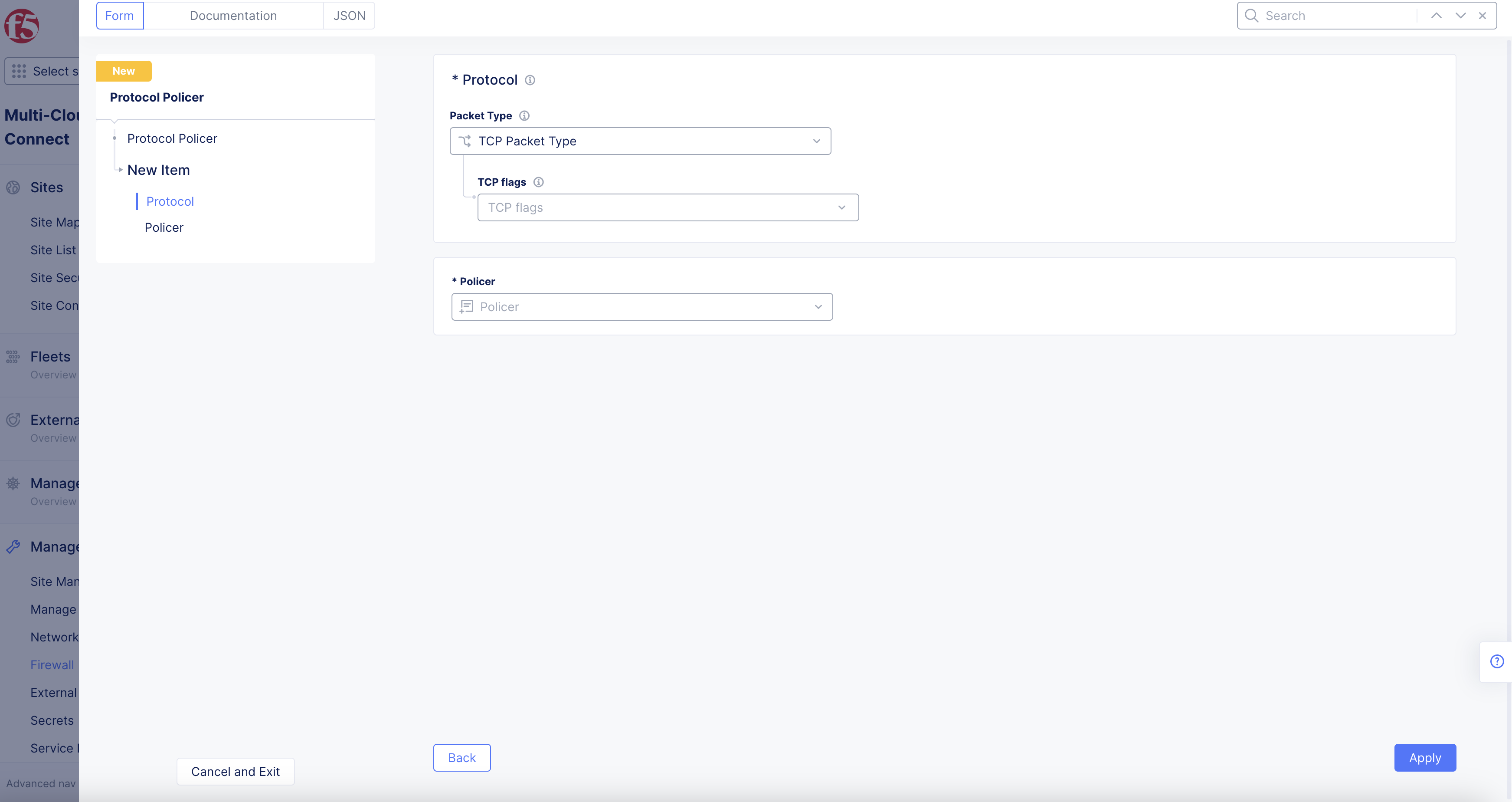 Figure: Add Protocol Policer Metadata
