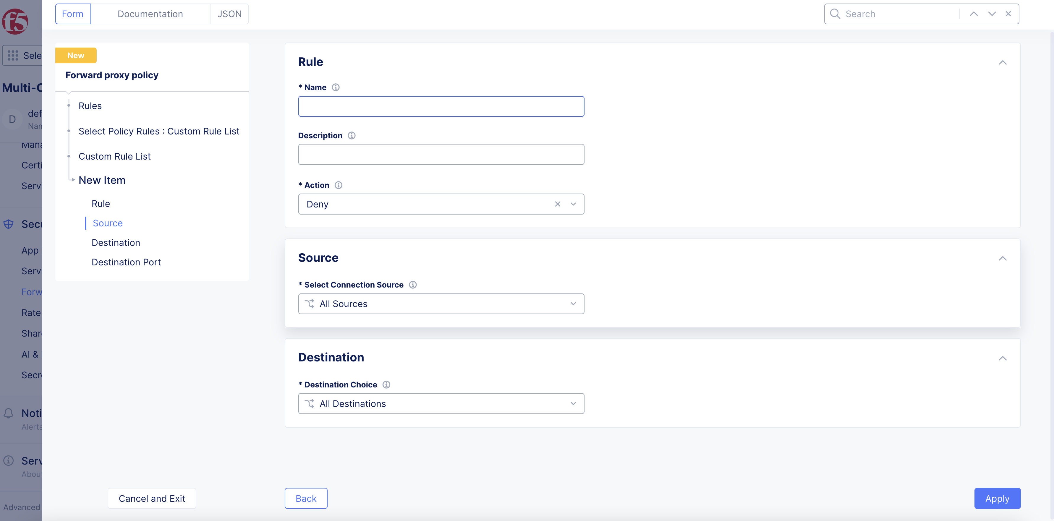 Figure: Add Proxy Rule
